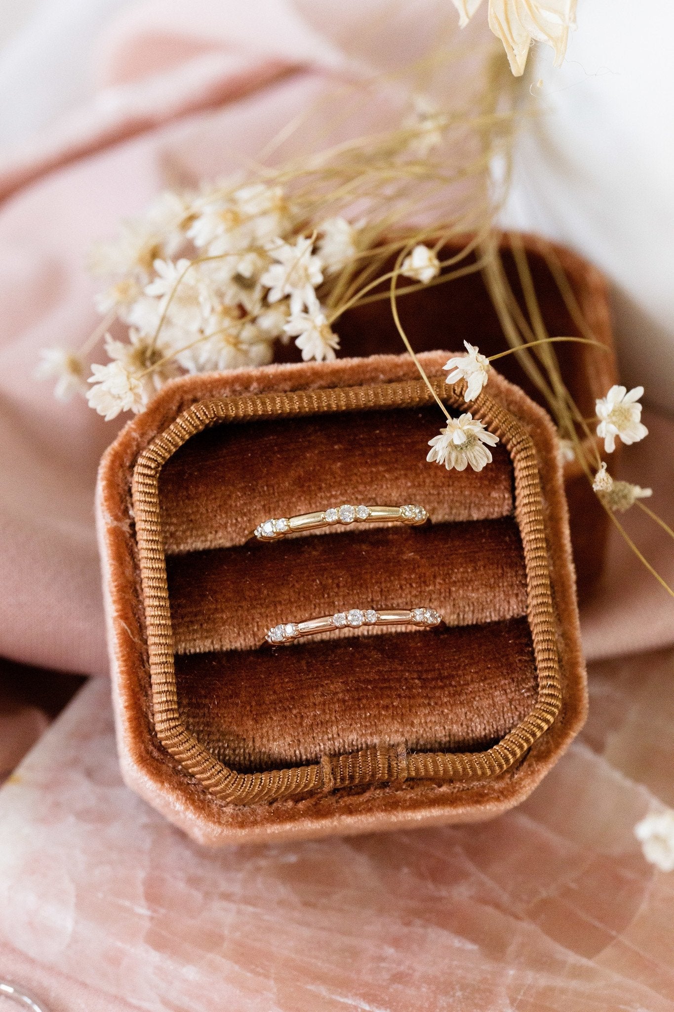 0.25 TCW Round Shaped Half Eternity Lab Grown Diamond Wedding Band